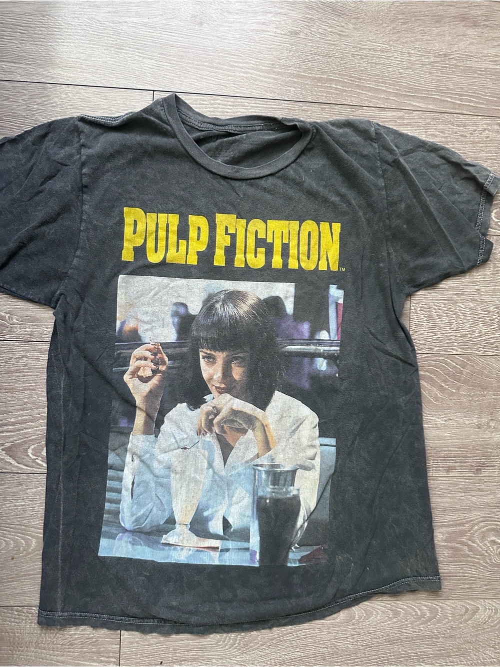 Pulp Fiction Black Wash Graphic Tee - Men's Short Sleeve